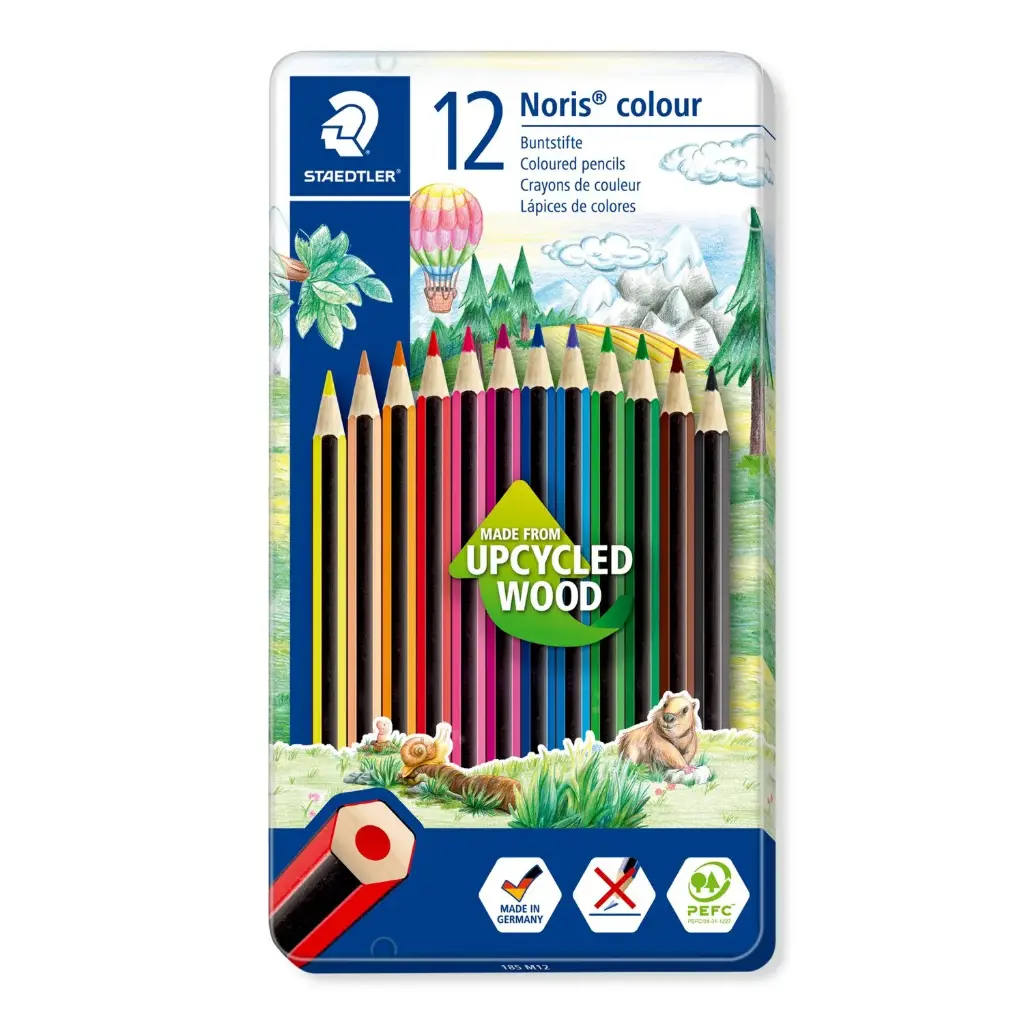 Metaaletui Noris185 Kleurpotloden 12 Stuks