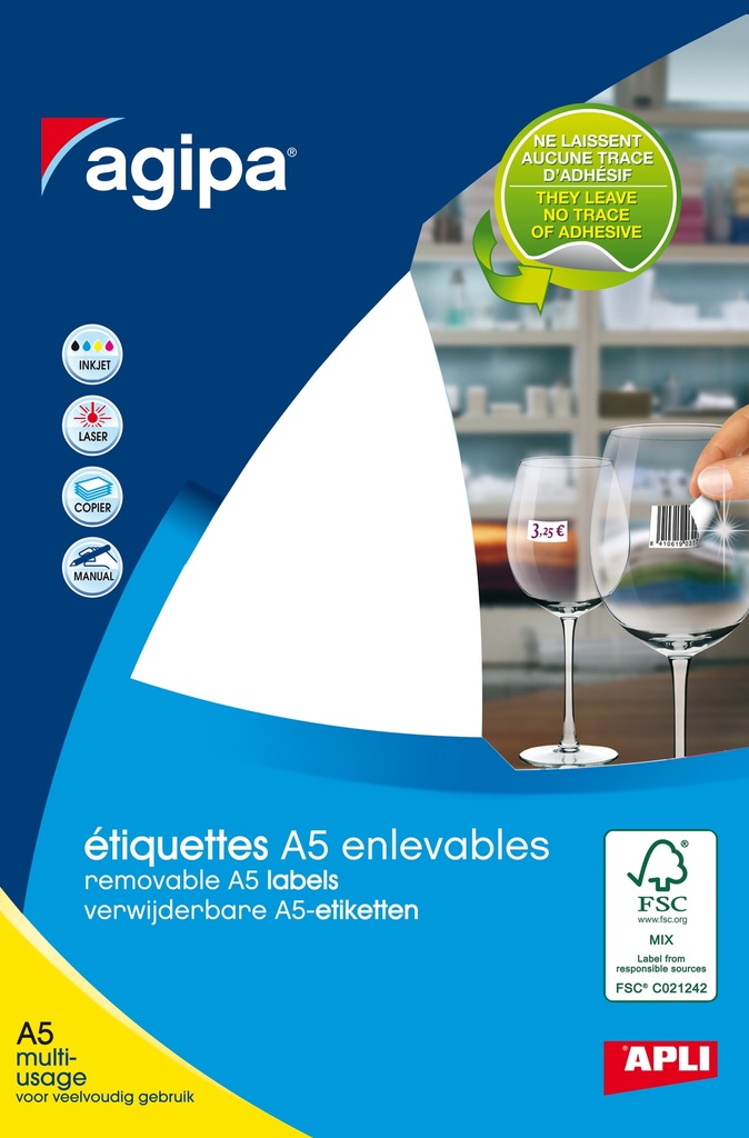 apli juweeletiket 45mmx8mm 306 stuks