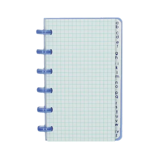 Atoma register A6 geruit 5x5 mm polypropyleen transparant