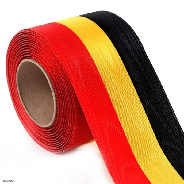 Belgische driekleur PP lint 75mmx100m