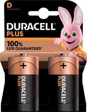 BL.2 BATTERIJEN LR20 DURACELL ALKALI