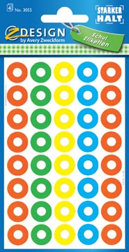 Zweckform Avery Versterkingsringen 3055 13Mm Assorti Kleuren 160 Stuks