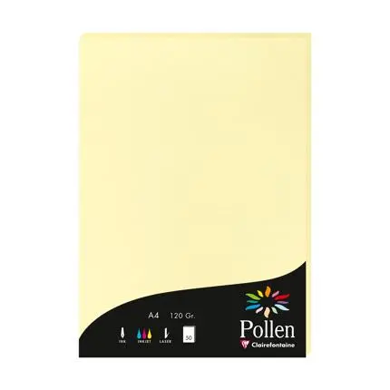 Pollen, 50 Bladen, 160G, 210X297Mm - Kanariegeel