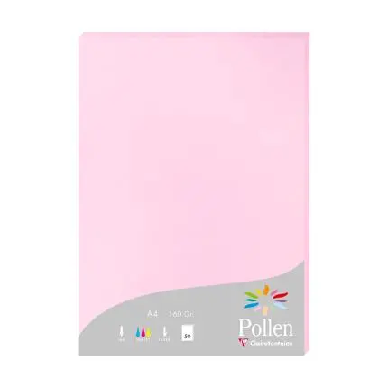 Pollen, 50 bladen, 160g, 210x297mm - Dragee Roze