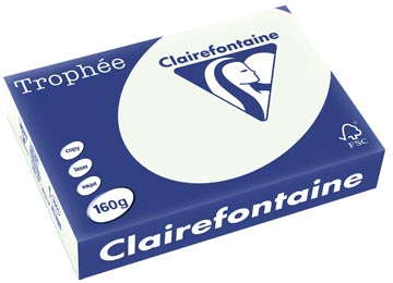 clairefontaine trophée pastel, gekleurd papier, a4, 160 g, 250 vel, lichtgroen