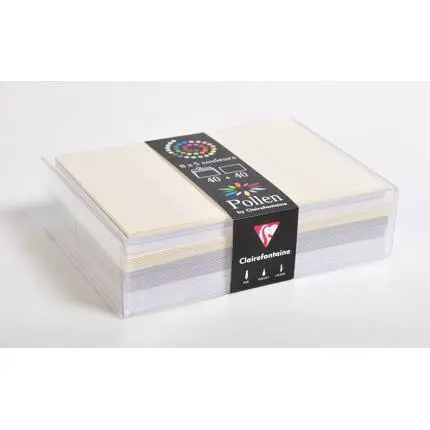 Correspondentieset 40 Kaarten (82X128Mm) + Enveloppen (90X140Mm ) - Huwelijk Assortiment, Grijs
