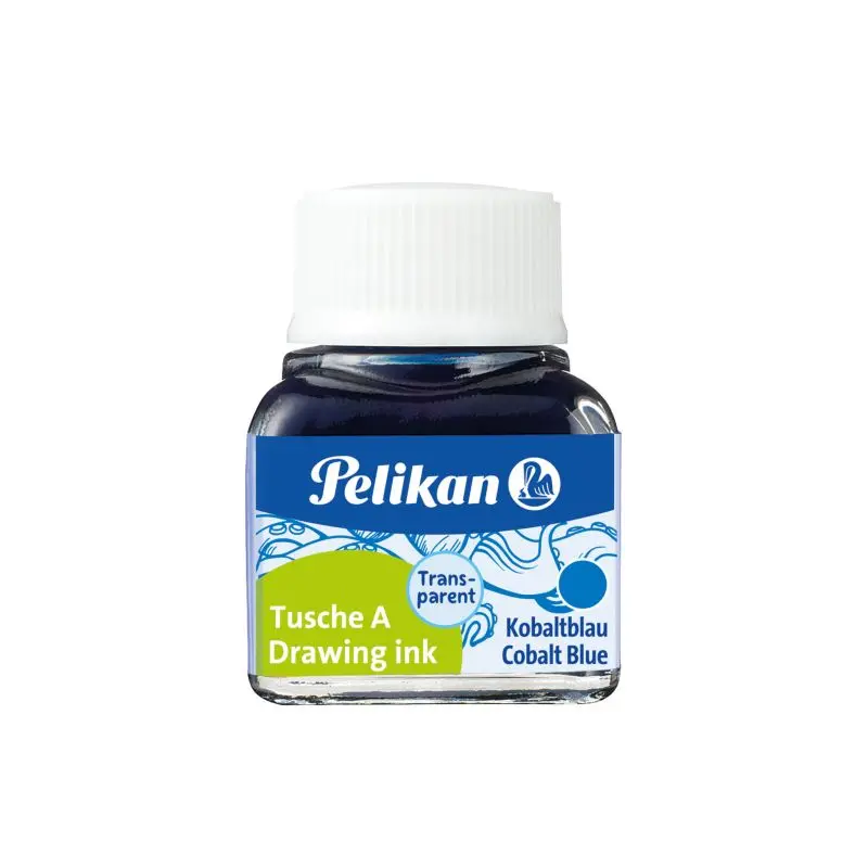 Tekeninkt Oost-Indisch fles (kobaltblauw)