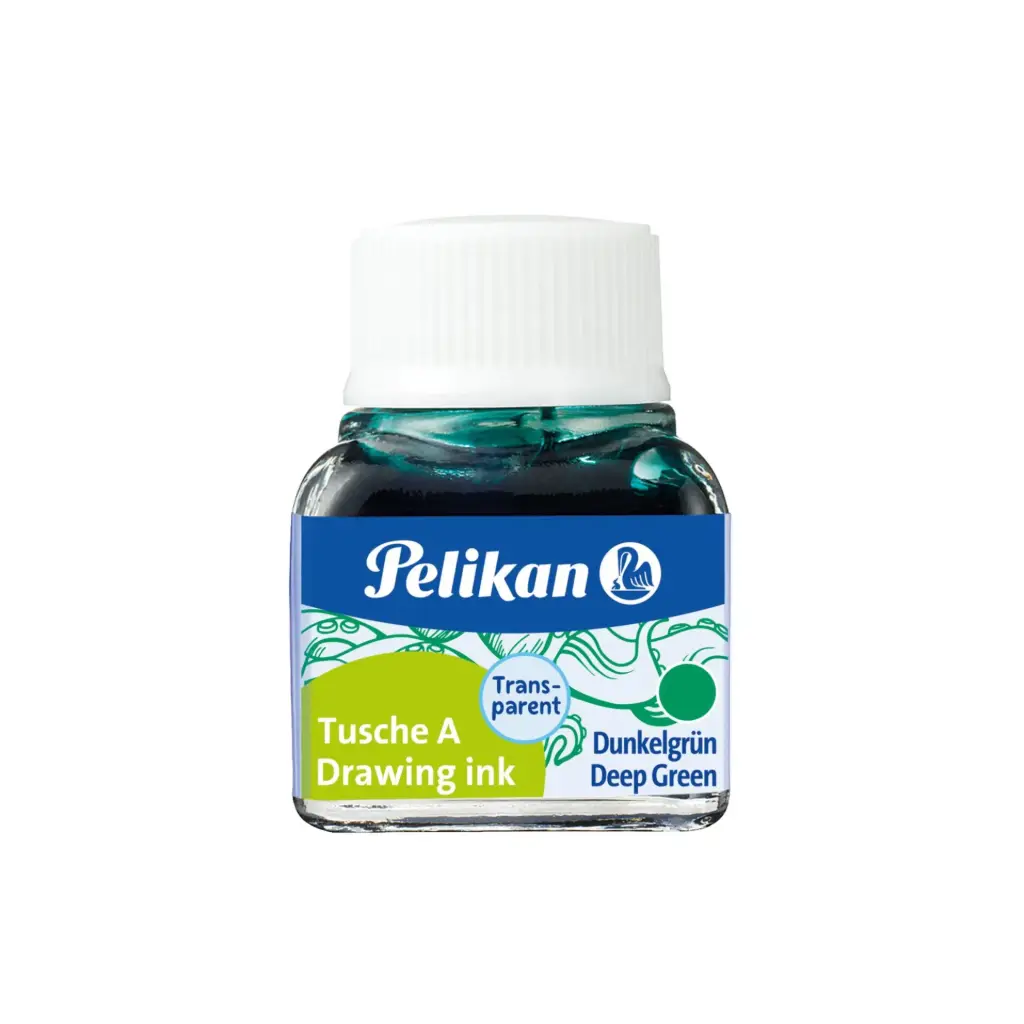 Tekeninkt Oost-Indisch fles (donkergroen)