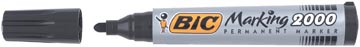 Permanent Stift Bic (Zwart, Ronde Punt)