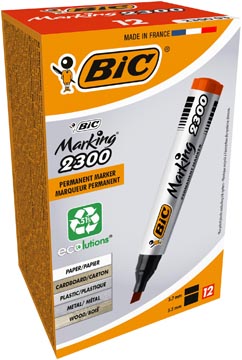 permanent stift bic (rood, schuine punt)