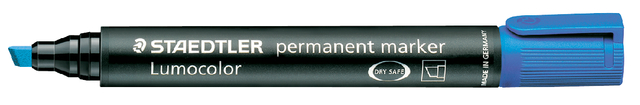 Lumocolor Permanente Marker 350 (Schuine Punt, Blauw)
