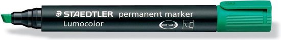 Lumocolor Permanente Marker 350 (Schuine Punt, Groen)