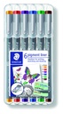 Fineliner Staedtler Pigment 308 Assorti 0.5Mm Set À 6Stuks Assorti