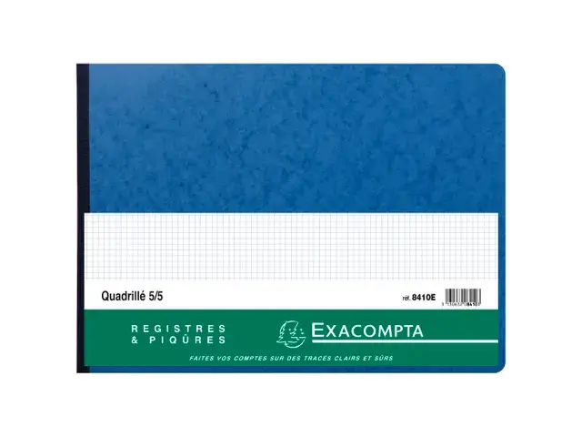 Exacompta Piqure/register, 28x38cm, geruit 5x5, horizontaal, 80 genummerde blz 