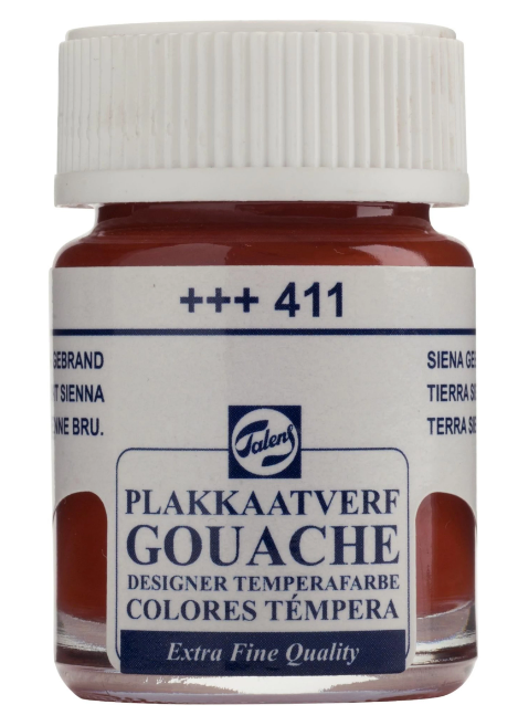 Talens Gouache Extra Fine Quality Fles 16 Ml Sienna Gebrand 411