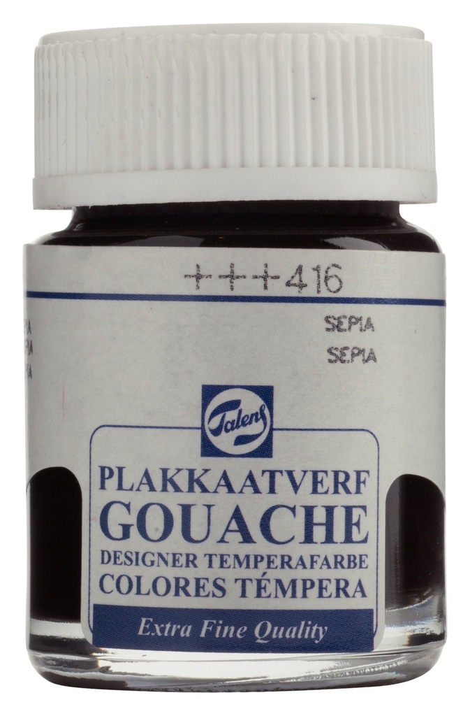 Talens Gouache Extra Fine Quality Fles 16 Ml Sepia 416