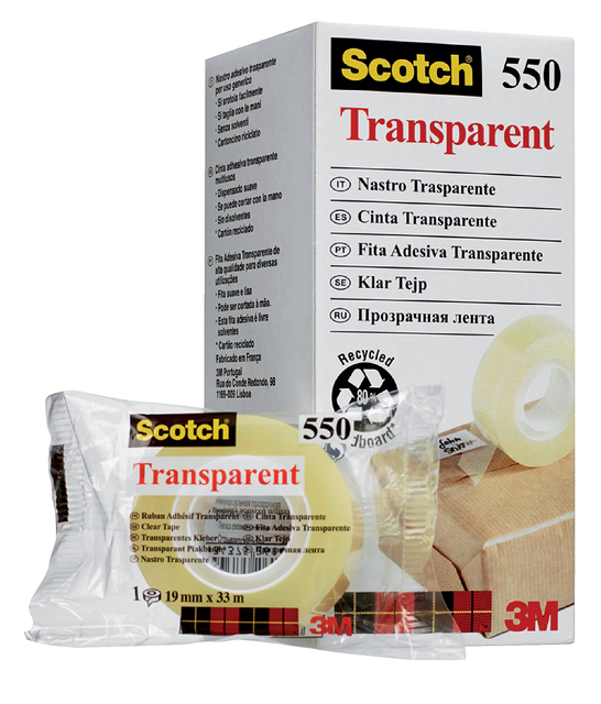 Plakband Scotch 550 (19Mmx33M)