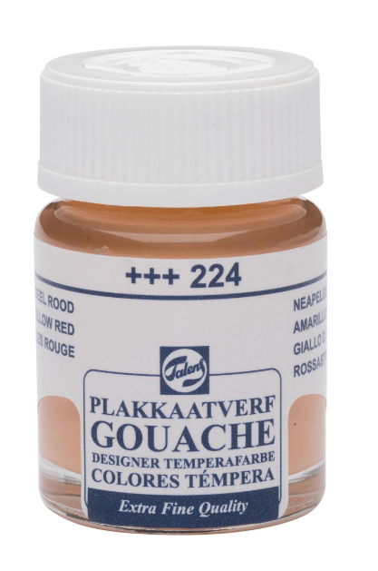 Talens Gouache Extra Fine Quality Fles 16 ml Napelsgeel Rood 224