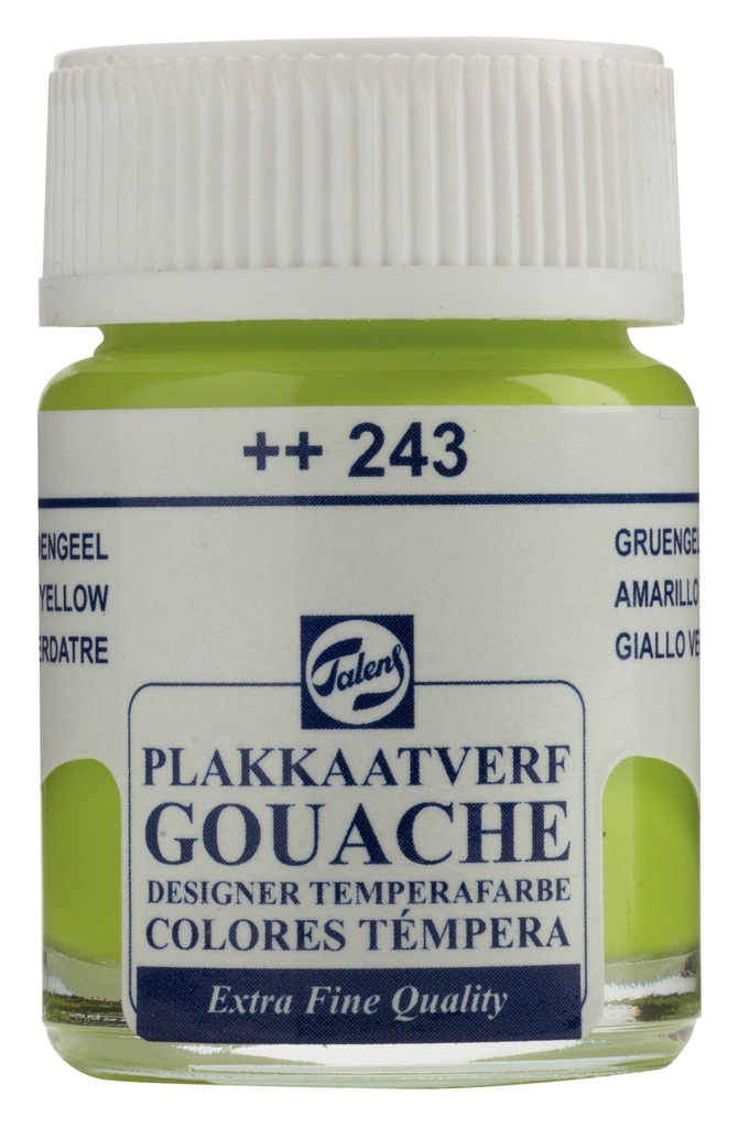 Talens Gouache Extra Fine Quality Fles 16 Ml Groengeel 243