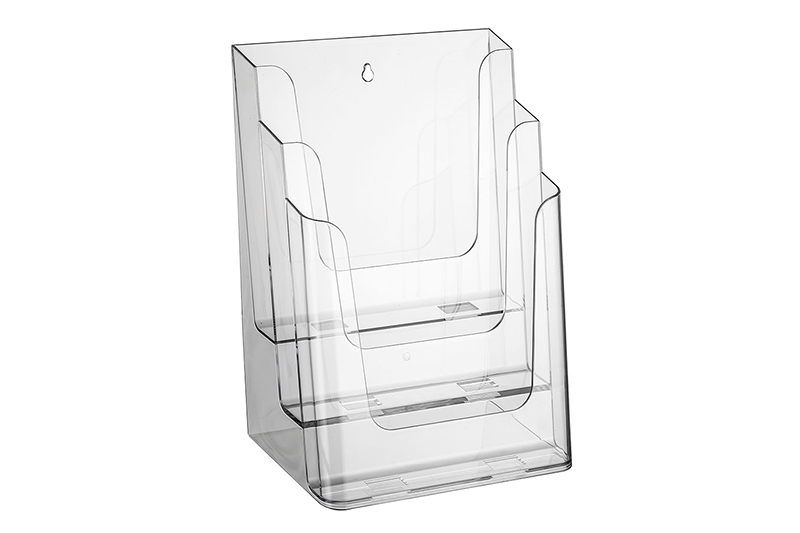 Folderhouder 3 Vaks A4 Transparant