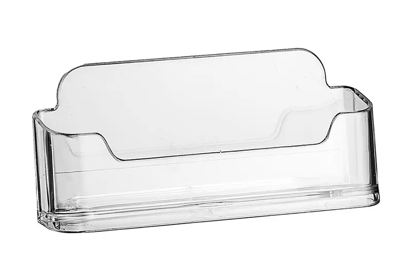 Visitekaarthouder transparant (met voet)