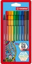 Viltstift Stabilo Pen 68/10 Medium Assorti Etui À 10 Stuks