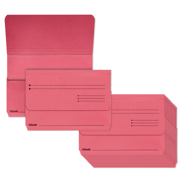 pocket-file folio (rood)