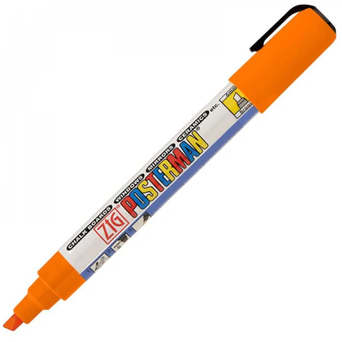Posterman  Krijtstift (Fijn, Oranje)
