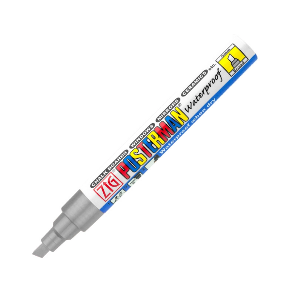 Posterman  Krijtstift (Fijn, Zilver)