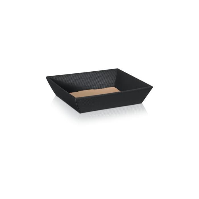 Kartonnen geschenkmand vierhoekig - antraciet - MINI 190x160x55mm