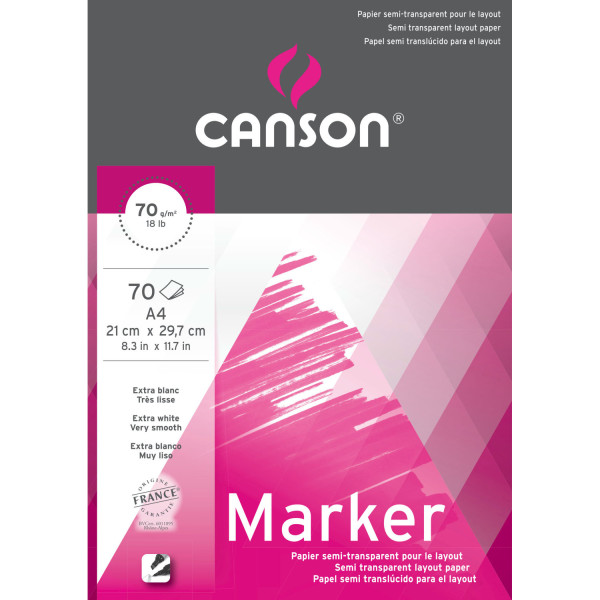 Canson Lay-Out Papier Extra Wit A4 70Gr 70Vel