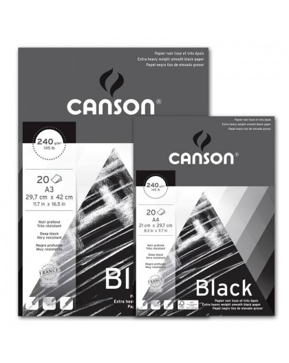 Canson Zwart 29,7X42 240Gr 20Vel