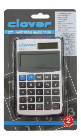 [5271100] clover rekenmachine handy met.wallet