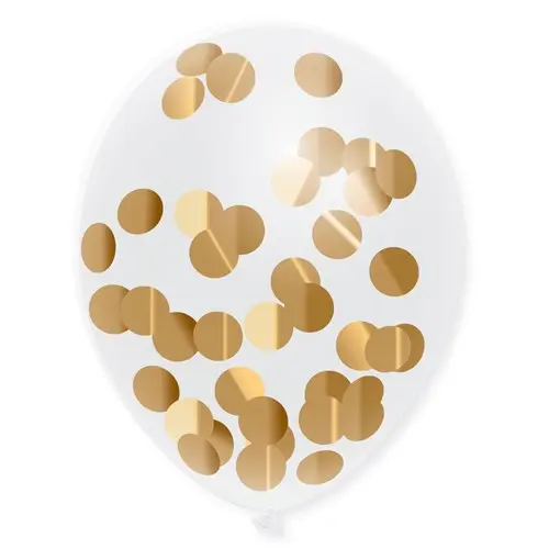 [H442365] Confetti Ballonnen Goud (30Cm, 5St)