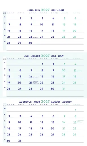 [185499000080] Brepols driemaandskalender 2027