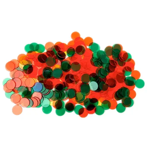 [70019] 1000 doorzichtige ronde jetons