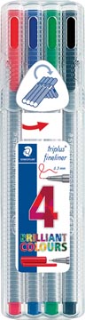 [334SB4] Ds.4Kl Triplus Fineliner 0,3