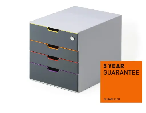 [760627] Durable, Ladebox Varicolor 4 Safe, Afsluitbaar,  4 Laden 