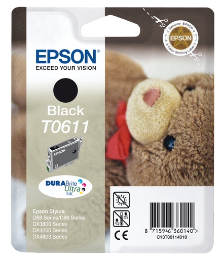 [EPST061140] Inktcartridge Epson T0611 zwart