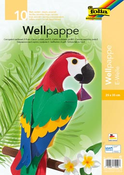 [740409] 10VEL GEKLEURD GOLFKARTON 25X35CM