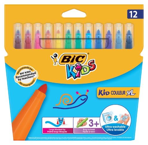 [828966] Kleurstiften Bickids Couleur  Xl - 12 St