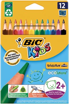 [829735] Etui 12 Potloden Bic Kids Evolution Triangle