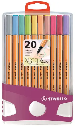 [8820311] Etui 20 Viltstift Point 88 Pastel
