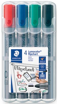 [356WP4] Etui 4 Flipchart Marker Staedtler