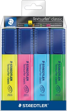 [364PWP4] ETUI 4 FLUOSTIFT TEXTSURFER CLASSIC STAEDTLER
