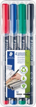 [317WP4] Etui Lumocolor Staedtler 317 Permanent (Dikte 1Mm 4 Kleuren)