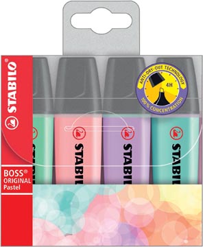 [70/4-2] Etui 4St Stabilo Boss Pastel