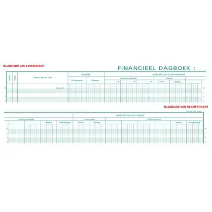 [E14590] Boekhoudingsregister Financieel dagboek - Nederlandstalig - ingebonden - 80 blad