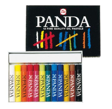 [400C12] panda oliepastels set 12 kleuren