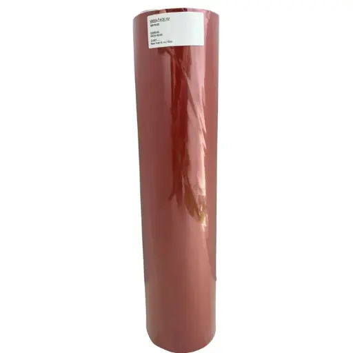 [15010429] geschenkpapier bruine effen kraft 60gr - rood - 60cm x 200m